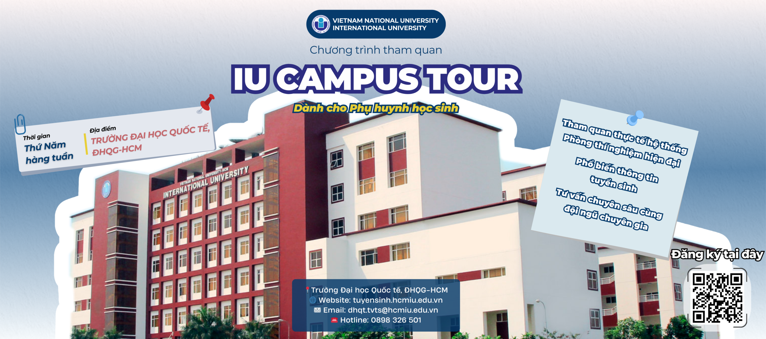 Banner IU Campus Tour - Ngày hội phụ huynh